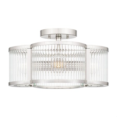 Quoizel Aster 4-Light Polished Nickel Semi-Flush Mount ASR1715PK